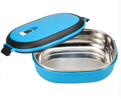 Dailygoods- Lunchbox 900 ml - Geïsoleerde Voedselcontainer - Roestvrij Staal - Vierkante Vorm - Voor Kantoor/School/Picknick - Gewicht 311 g - Brooddoos