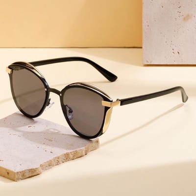 Luxe Designer Gepolariseerde Zonnebril Dames Kattenoog Spiegel Zonnebril voor Dames Buiten Reizen Rijden Bescherming UV400