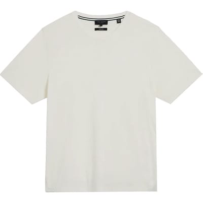 Ted Baker Rakes Textuur Heren Wit T-Shirt