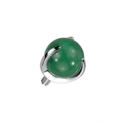 Dermal top Jade steen 1.6mm - LMPiercings