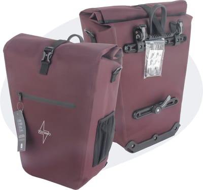 Voltano Luxe E-bike Fietstas 28L – Bordeaux Rood – Pakaftas Met Laptop vak – 100% Waterdicht - Met Schouderband - Extra E-bike Beugels