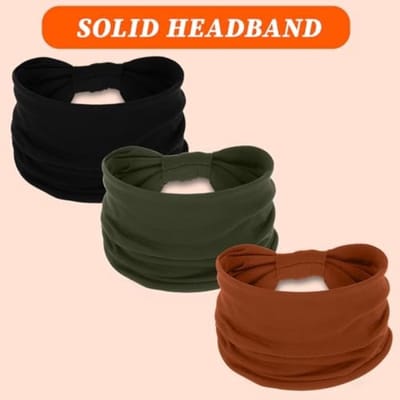 Set van 3 brede haarbanden voor dames - Zachte en elastische hoofdbanden voor sport en dagelijks gebruik