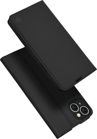 Hoesje geschikt voor Apple iPhone 15 Plus - Techsuit Magskin Book Wallet Case - Zwart
