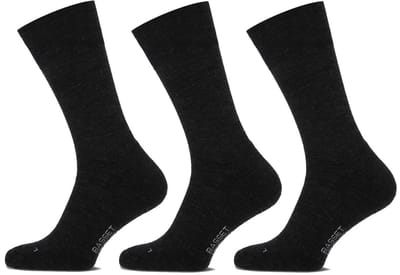 Basset Merinowollen Sokken - Comfort - 3 paar - Marine - Dames en Heren - Merino Wol - Maat 35/38