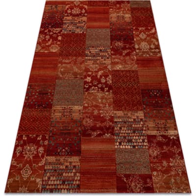 Kleden Rugsx Wollen tapijt KASHQAI 4327 300 Lapwerk rode 67x130 cm