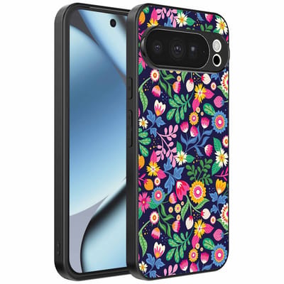 Geschikt voor Google Pixel 10 Pro Telefoonhoesje met bloemen opdruk - TPU backcover case flower design - Smartphonica geschikt voor Google Pixel 10 Pro