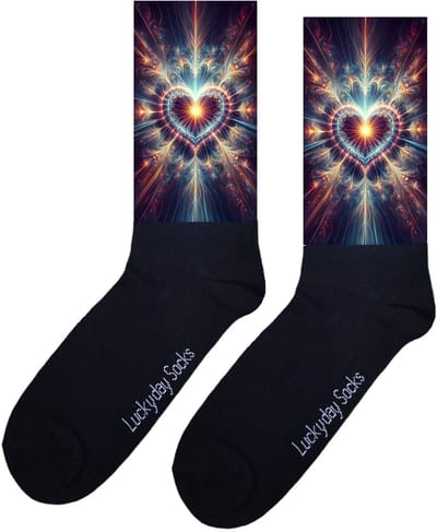 Hartjes - Opkikker - Verjaardag cadeau - Grappige sokken - Leuke sokken - Hem haar sokken - Vrolijke sokken - Valentijn Cadeau - Valentijn sokken - Liefde - Kerst sokken - Vaderdag - Moederdag - Socks maken Happy - 37-44
