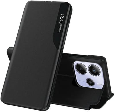 Hoesje geschikt voor Xiaomi Redmi Note 14 5G - Techsuit eFold Book Case - Zwart