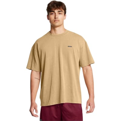 Under Armour Heren Gewassen Logo Oversized T-shirt (Bruin)