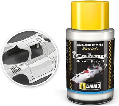 AMMO by Mig Jimenez Hobbyverf Acrylverf - MIG 0301 Cobra Motor Paints - Off White - Matt - Acryl - 30ml Verf potje - 30 ml
