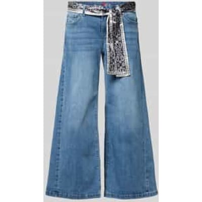 wide fit jeans met viscose model 'Palazzo'