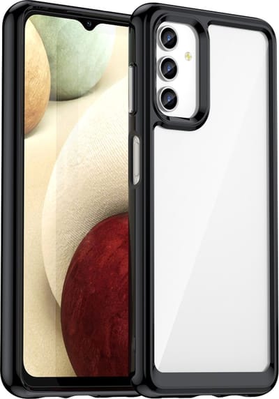 Helder acryl Harde achterkant Hoesje - Zachte TPU Bumper Hybride telefoonhoes Geschikt voor: Samsung Galaxy A13 4G