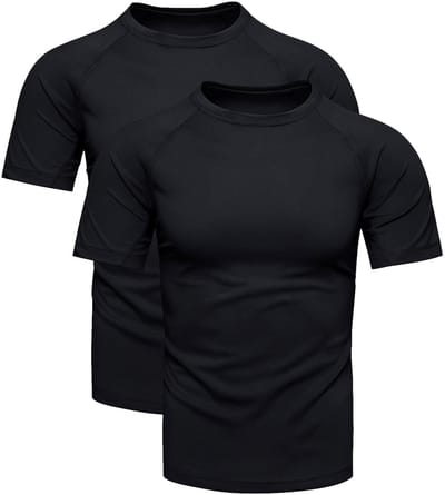 Recea - Sportshirt - Zwart - Sneldrogend - Ecologisch - Raglanmouwen