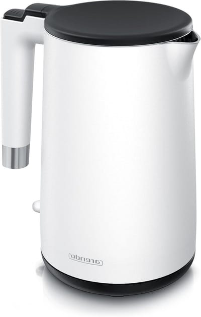 Waterkoker RVS - Dubbelwandig Design - Snel Water Koken - Cool Touch Handgreep - 15 Liter - Mat Wit