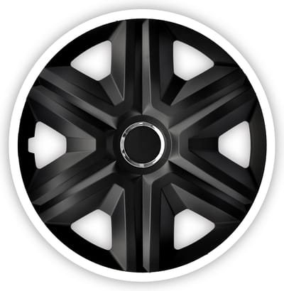 NRM FAST LUX - wieldoppen 14" - Set van 4 stuks - Wit en zwart