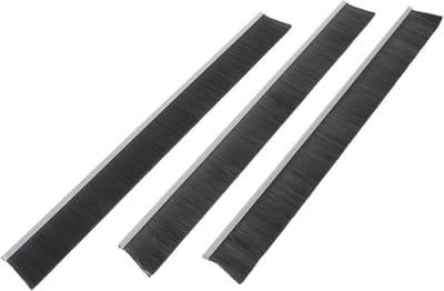 Brievenbus Borstelstrip - Stofafdichting Nylon - Post Beschermen - Weerbestendige Afdichting - 30x3x0.5cm - Zwart