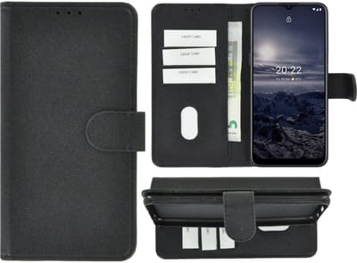 MoDo hoesje Geschikt voor Nokia G11/ G21 - Kunstleer Book Case - Zwart