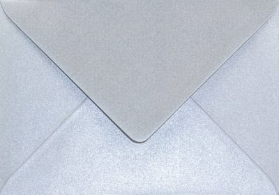 Metallic (parelmoer) zilveren enveloppen A6 - 125 x 175 mm - B6 - 25 stuks - NK natgelijmde - 120 gram - Aster Metallic - Netuno