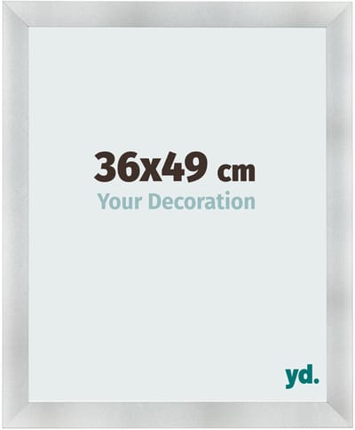 Your Decoration - Fotolijst 36x49 cm - MDF - Aluminium Geborsteld - Pisa
