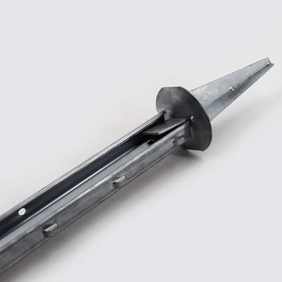 Hoeksteunensets - Hek versteviging - Omheining stabiliseren - Voor Z-profiel palen - 2 sets - Grijs