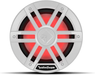 Waterdichte Marine Subwoofer 20 cm (8 inch) Wit - D4 Impedantie - Met RGB Verlichting