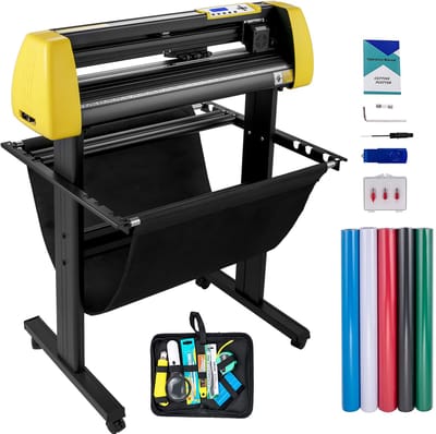Vinyl snijplotter - Sticker snijmachine met camera - Papierinvoer 870 mm - Automatisch contoursnijden - LCD-display - Instelbare druk en snelheid - Inclusief standaard
