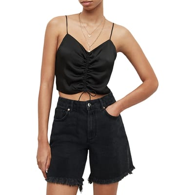 AllSaints Alexia Top Black Maat: 42 | Mouwloze Tops Outlet | Dames | Zwart