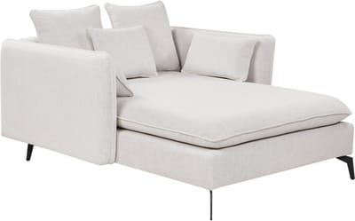 BELIANI CHARMES - Chaise Longue - Lichtbeige - Polyester