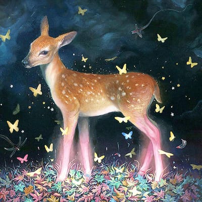 Diamantvlinder 5D DIY Diamantschilderij Dieren Mooie Herten Borduren Kruissteek Strass Mozaïek Home Decor 30X30CM brown