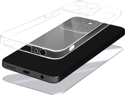 Mayaxess, Beschermingspakket voor Honor 200 Smart Zacht omhulsel en gehard glas, Transparant