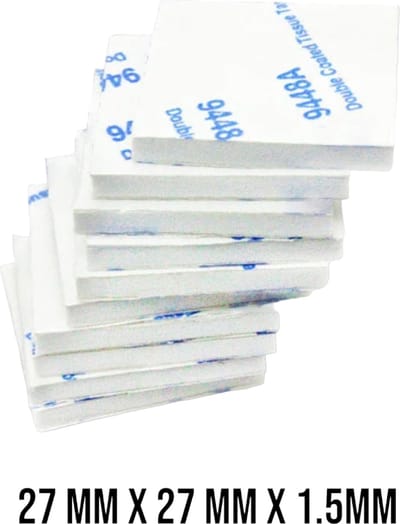 Hiden - Dubbelzijdige Zelfklevende Tape - Montage - Hobby & Knutselen - Foampad | 27mm x 27mm - Wit - 5 stuks