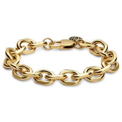 Essentials | 12 mm Goudkleurige Armband met Kabelschakels
