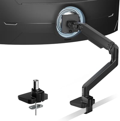 Azomor® Verstelbare monitorarm met gasveer voor schermen tot 49 inch en 20 kg