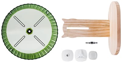 Dailygoods- Hamsterwiel super stil 21 cm - Oefenwiel - Houten basis - Dubbele lagers - Zacht hellingloopwiel - Vermindert verwondingen - Loopwiel