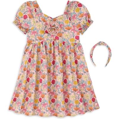 Scotch & Soda Girls S&s 2 Pc Dress & Accessory Set Lt Pastel Pink Taglia: 2T | Vestiti Outlet | kids | Rosa