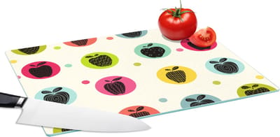 Glazen Snijplank - 39x28 - Appel - Stippen - Patroon - Snijplanken Glas