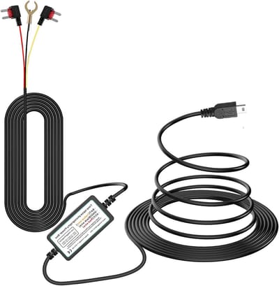 Dash Cam Hardwire Kit - Auto Oplader Kabel - Parkeer Monitoring - Intelligente Laagspanning Bescherming - 320 cm - zwart