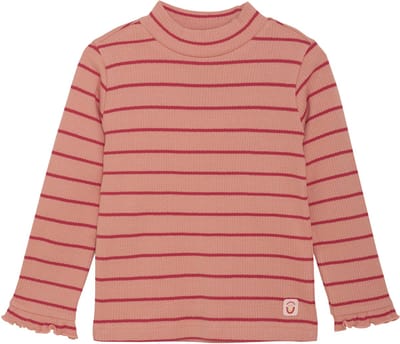 Noppies T-shirt Paulding - Stripe Pattern Pink - Maat 104