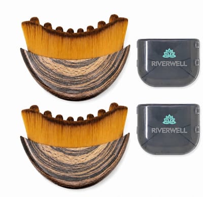 Riverwell lymfe gezichts borstel - Anti cellulitis brush - Professionele lymfedrainage massage apparaat - 2 stuks