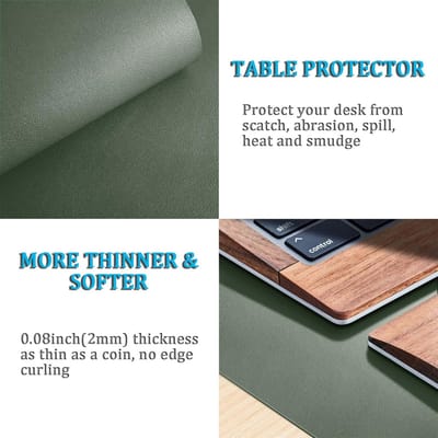 Kunstleer Muismat, Waterbestendig, Grote Computer Muispad, Kantoor Bureaulegger, 650 x 300 x 2 mm