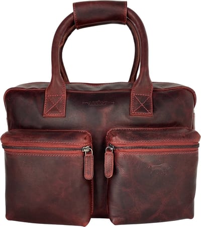 Handtas - Laptoptas - Rood - Cowboybag - Grote Tas - Werktas - Schooltas - Leer - Schoudertas - Arrigo