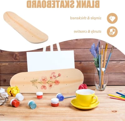 Blank skateboard deck voor DIY graffiti - Dubbelzijdig oppervlak voor creatieve schilderprojecten en vormgeving