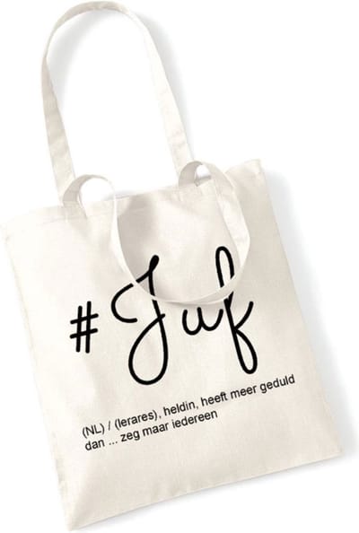 Cadeau Juf - Draagtas - Tote Bag - Juf