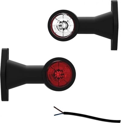 Fristom FT-009B LED breedtelamp set - rechte steel | 12-24v | 50cm. Kabel - per set