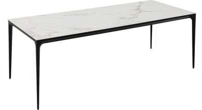 Goossens Eettafel Mundi - Keramiek - wit - 220 x 74 x 100 cm