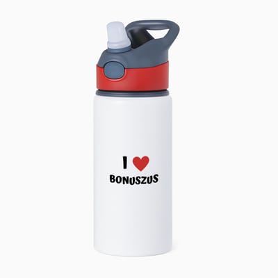 Hacebo® - I love bonuszus waterfles met rietje rood - Zus - de liefste bonuszus - verjaardag - cadeautje voor zus - zus artikelen - kado - geschenk - water fles - 650ML