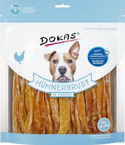 Graanvrije Honden Snacks in Strepen - 100% Gedroogde Kippenborstfilet voor Training & Beloning