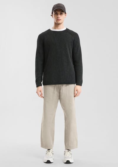 Corduroy broek met elastische taille QS