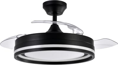 DC Ventilator - Plafondventilator met Licht - Kamertemperatuur Regelen - Energiebesparende DC Motor - 107 cm - Wit