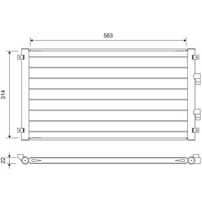 Condensator, airconditioning VALEO 822755